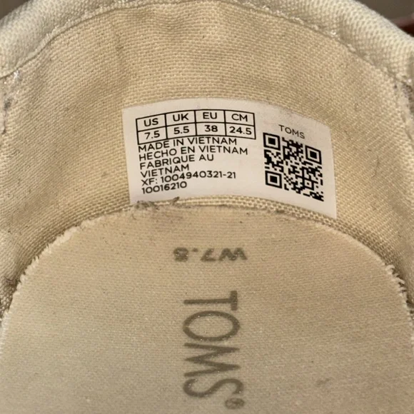 Toms Womens Alpargatas Rose Gold Metallic Hibiscus Floral Lace Size 7.5 … - Picture 4 of 15